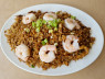 king prawns on fried rice